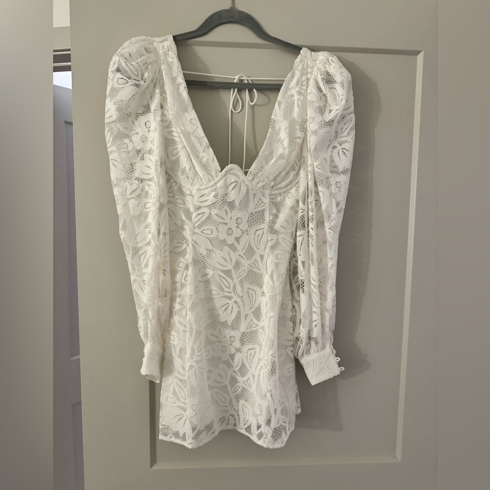 White Lace Dress - Picture 3 of 5